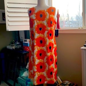 Gilani orange flower dress